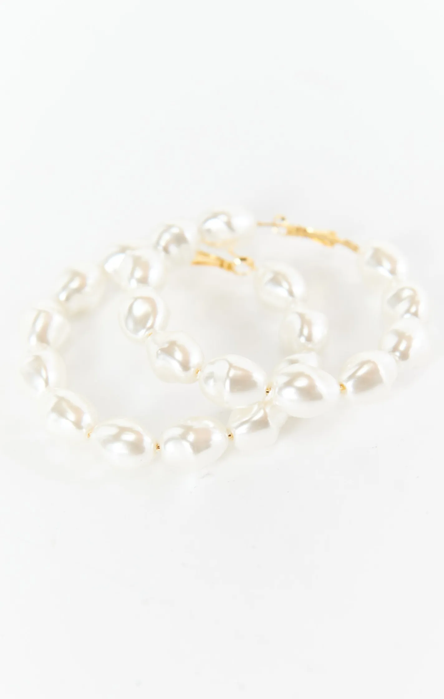 Show Me Your Mumu ALV Jewels XL Pearl Hoop Earrings