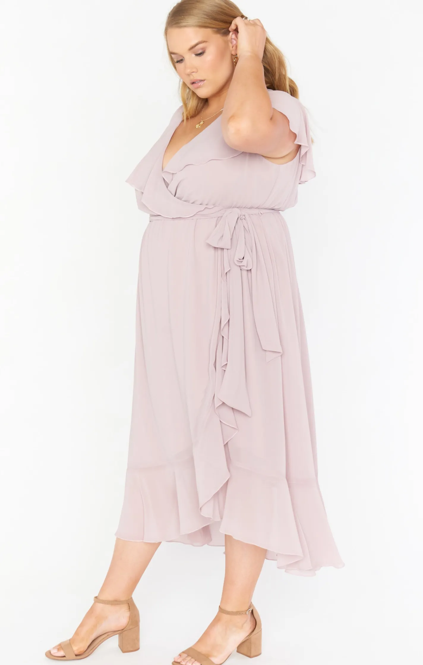 Kids Show Me Your Mumu Jess Ruffle Midi Dress
