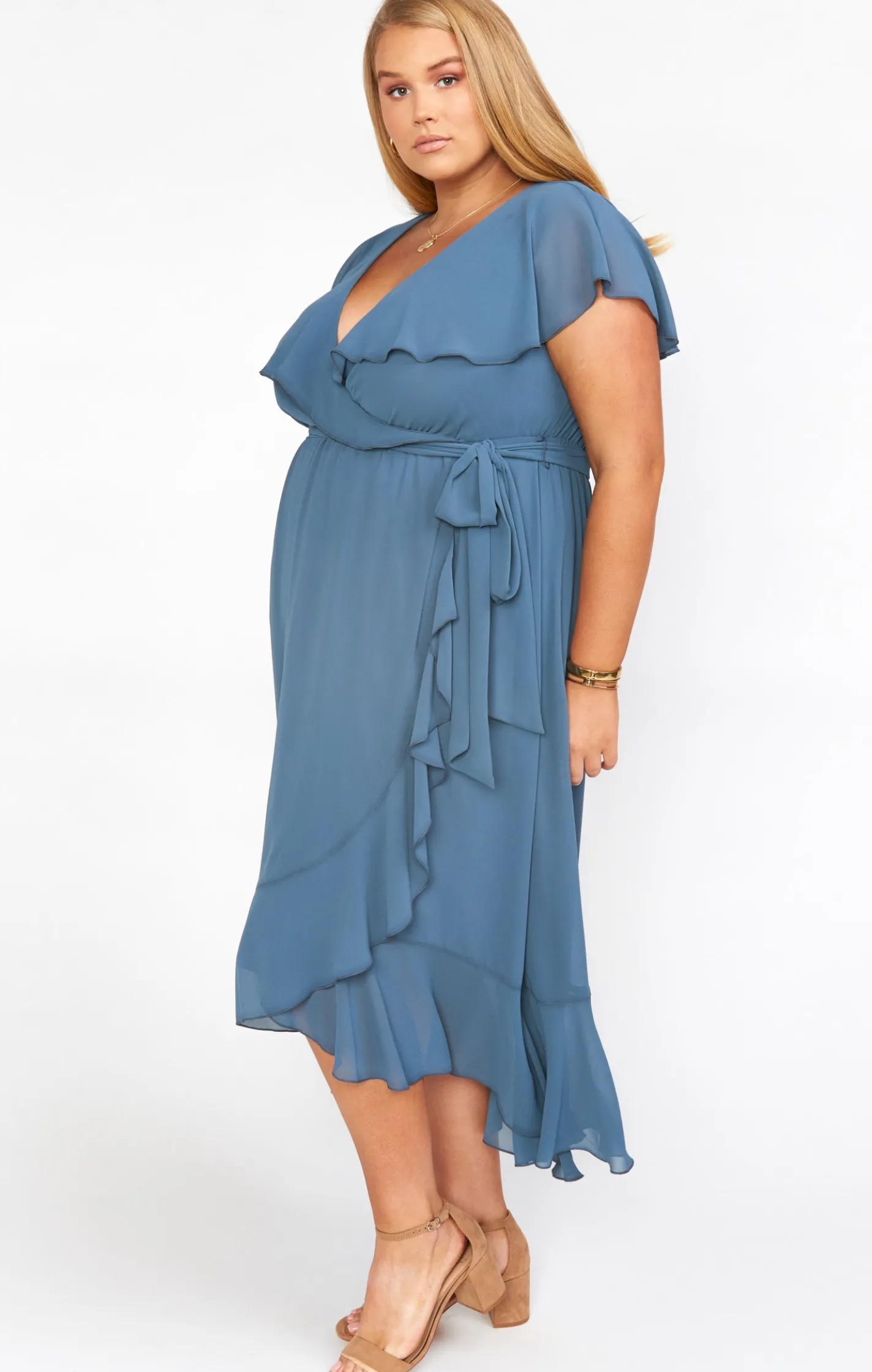 Kids Show Me Your Mumu Jess Ruffle Midi Dress