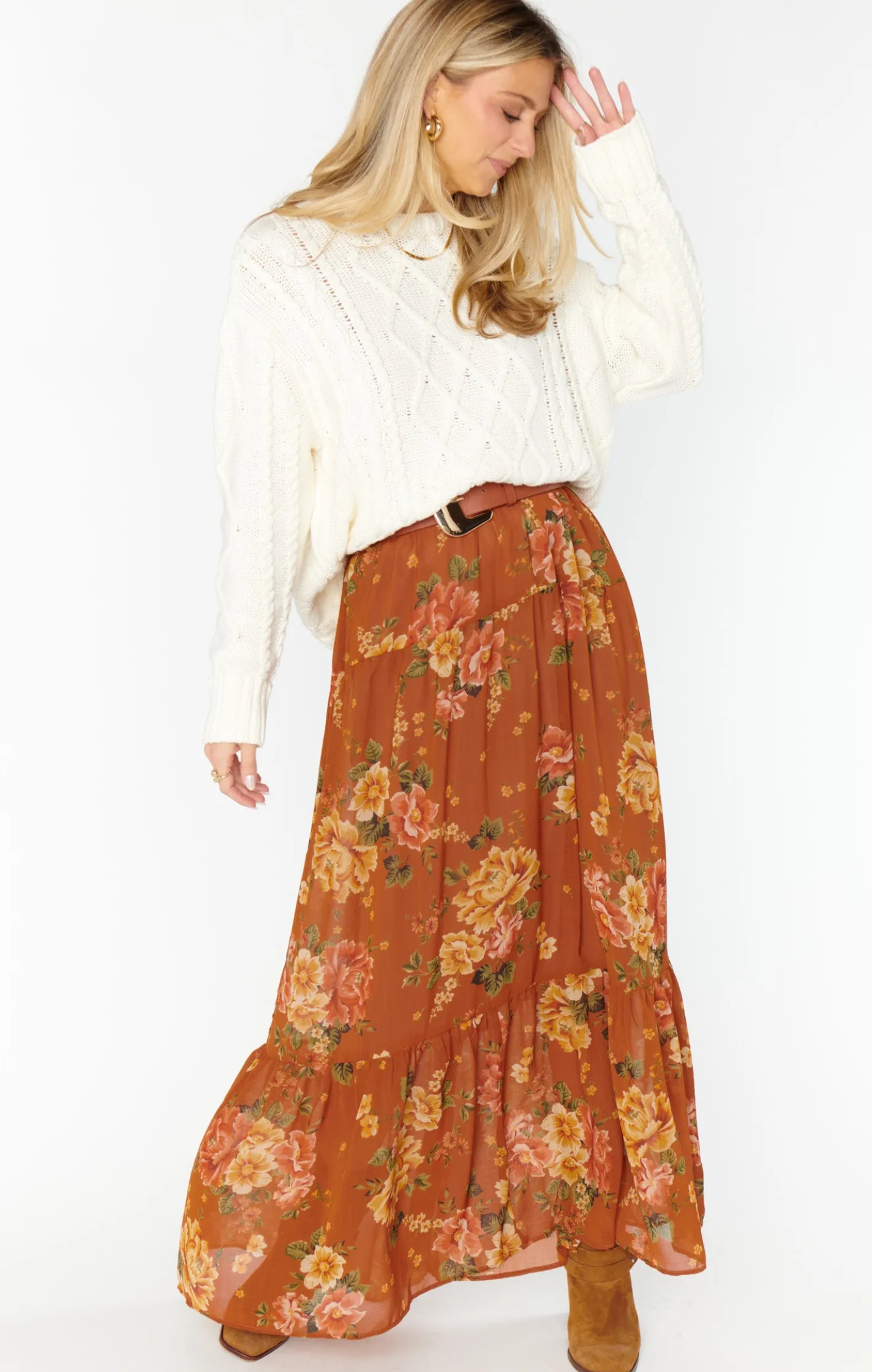 Show Me Your Mumu Larina Midi Skirt