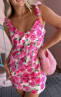 Show Me Your Mumu Rosa Ruffle Mini Dress