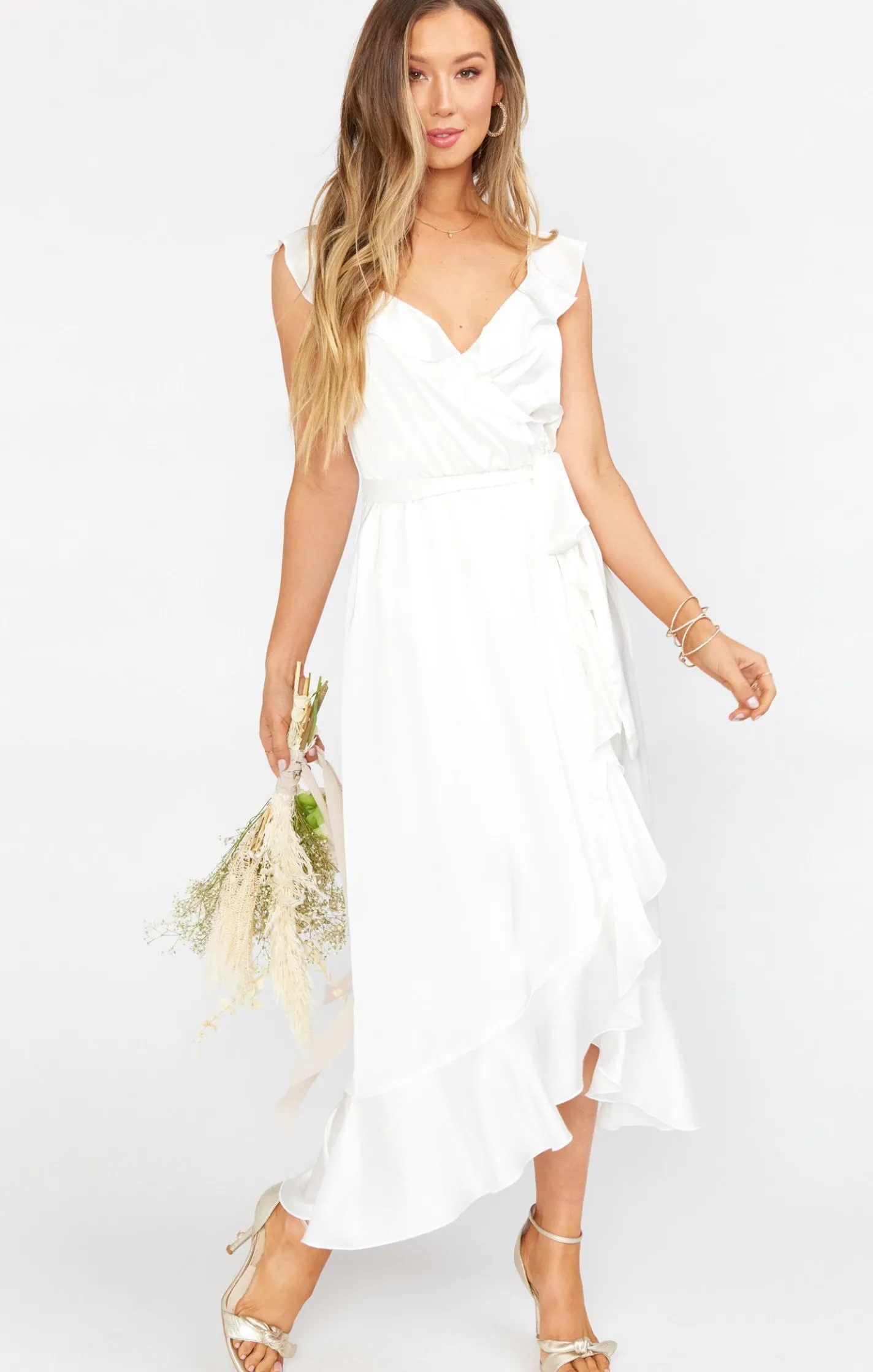Kids Show Me Your Mumu Samantha Ruffle Wrap Dress