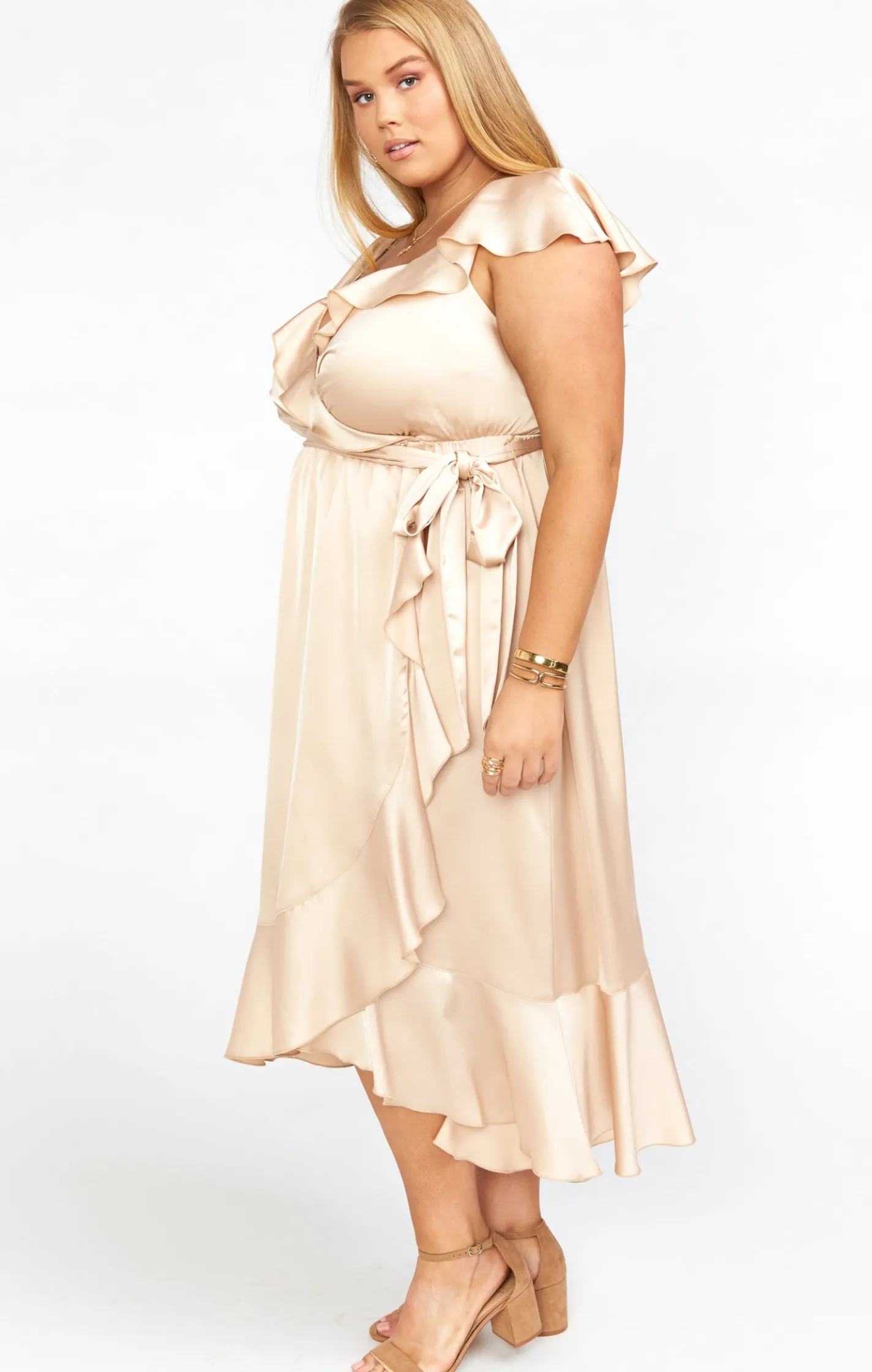 Kids Show Me Your Mumu Samantha Ruffle Wrap Dress