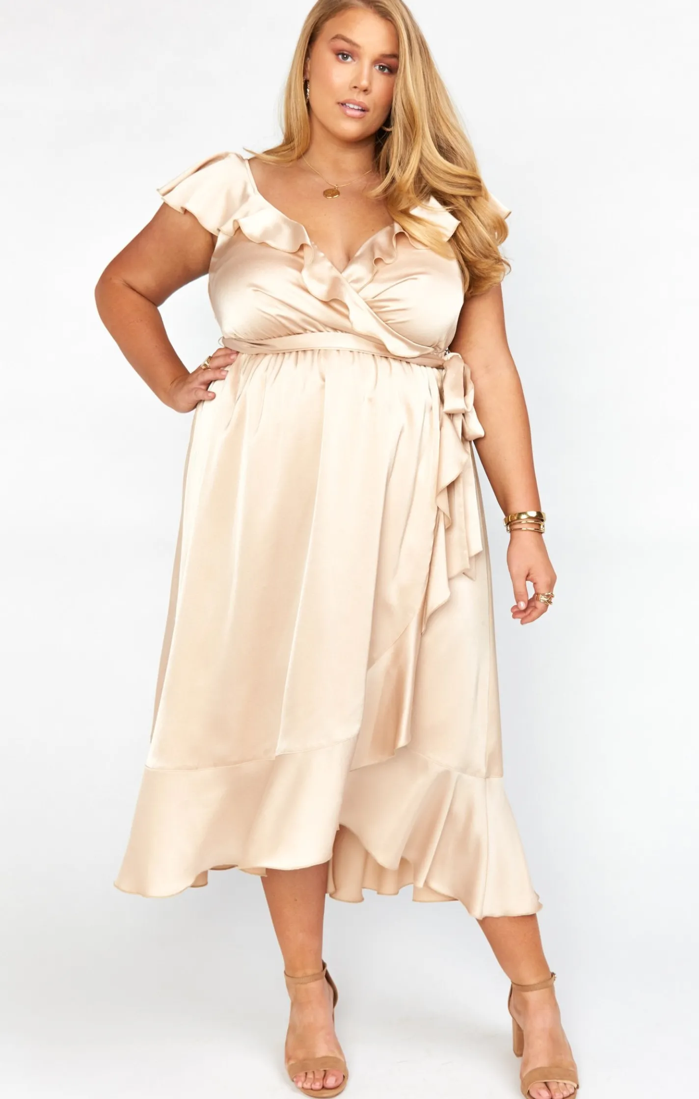 Kids Show Me Your Mumu Samantha Ruffle Wrap Dress