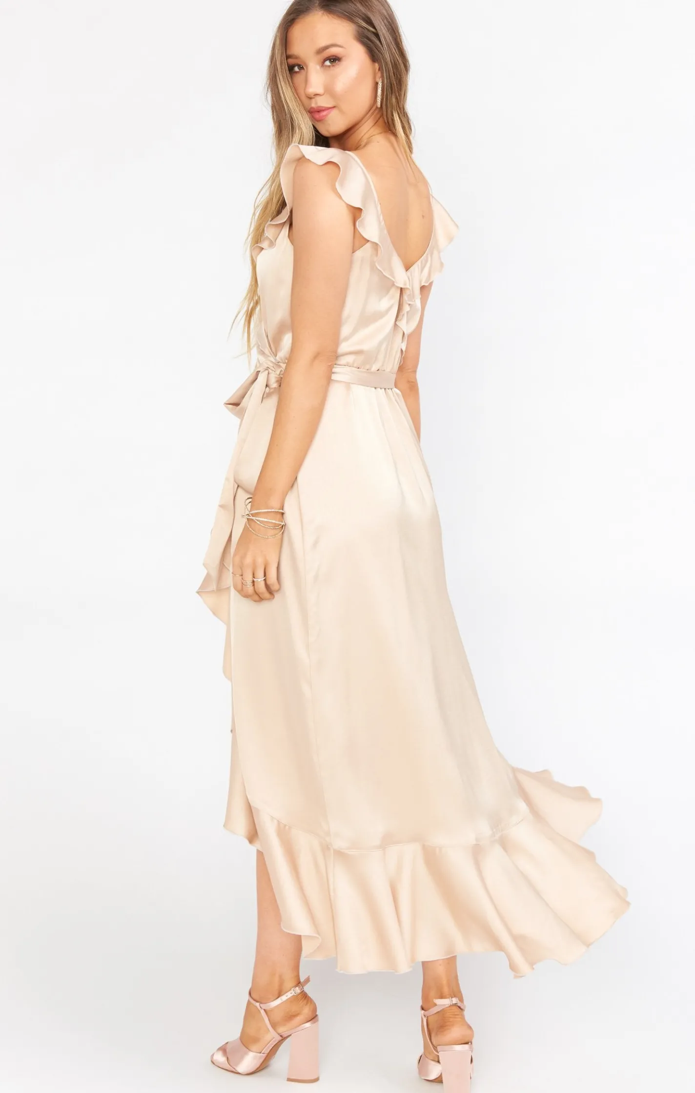 Kids Show Me Your Mumu Samantha Ruffle Wrap Dress