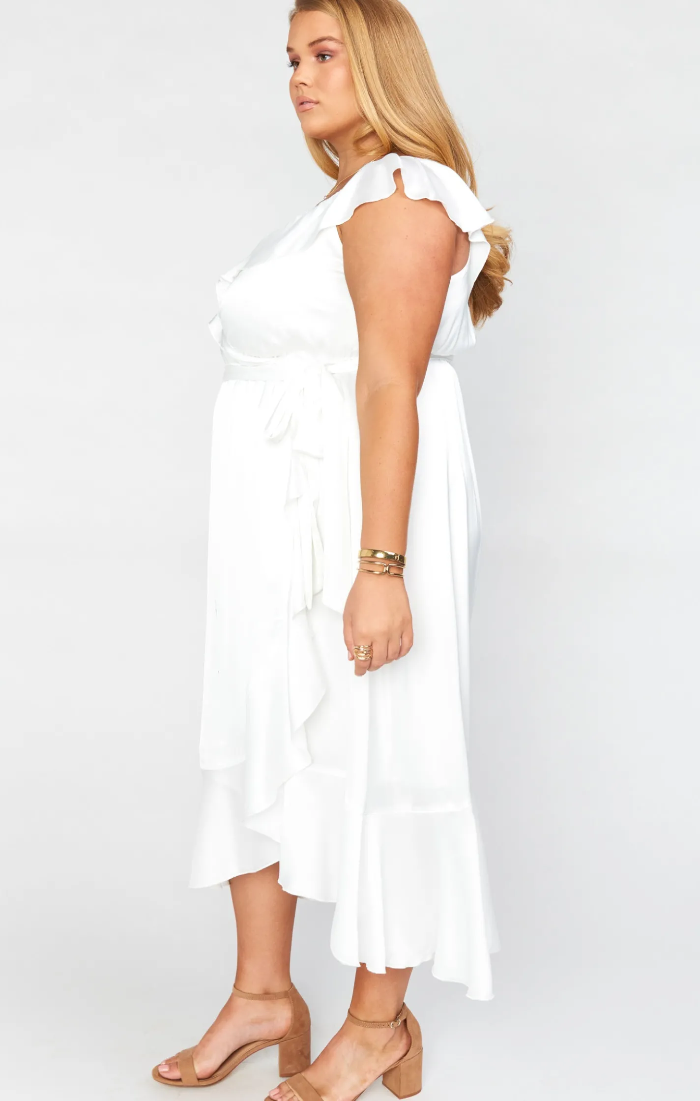 Kids Show Me Your Mumu Samantha Ruffle Wrap Dress