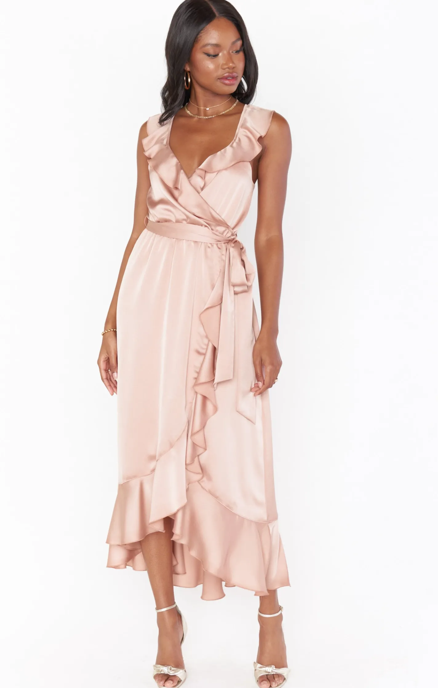 Kids Show Me Your Mumu Samantha Ruffle Wrap Dress