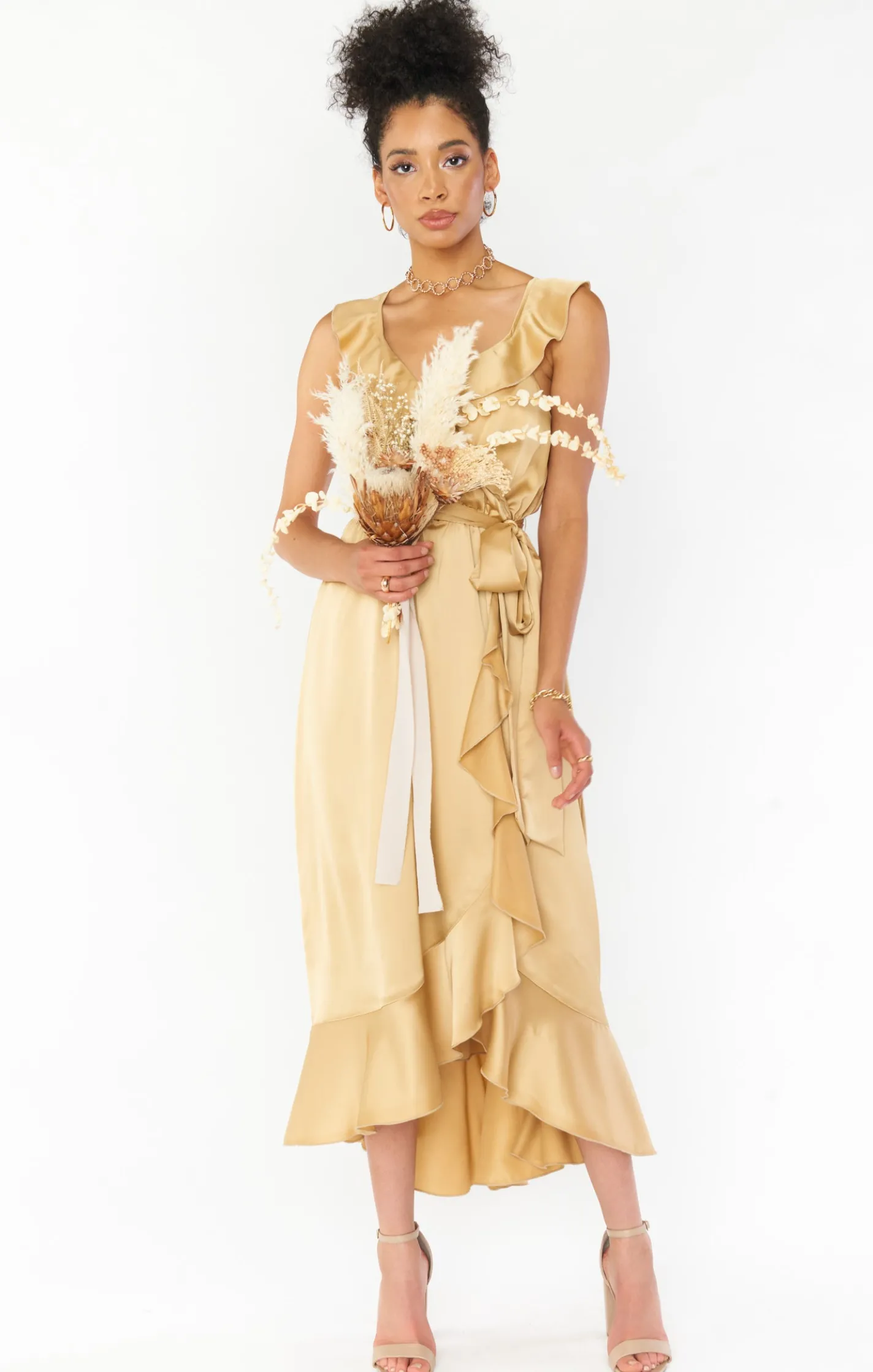 Kids Show Me Your Mumu Samantha Ruffle Wrap Dress