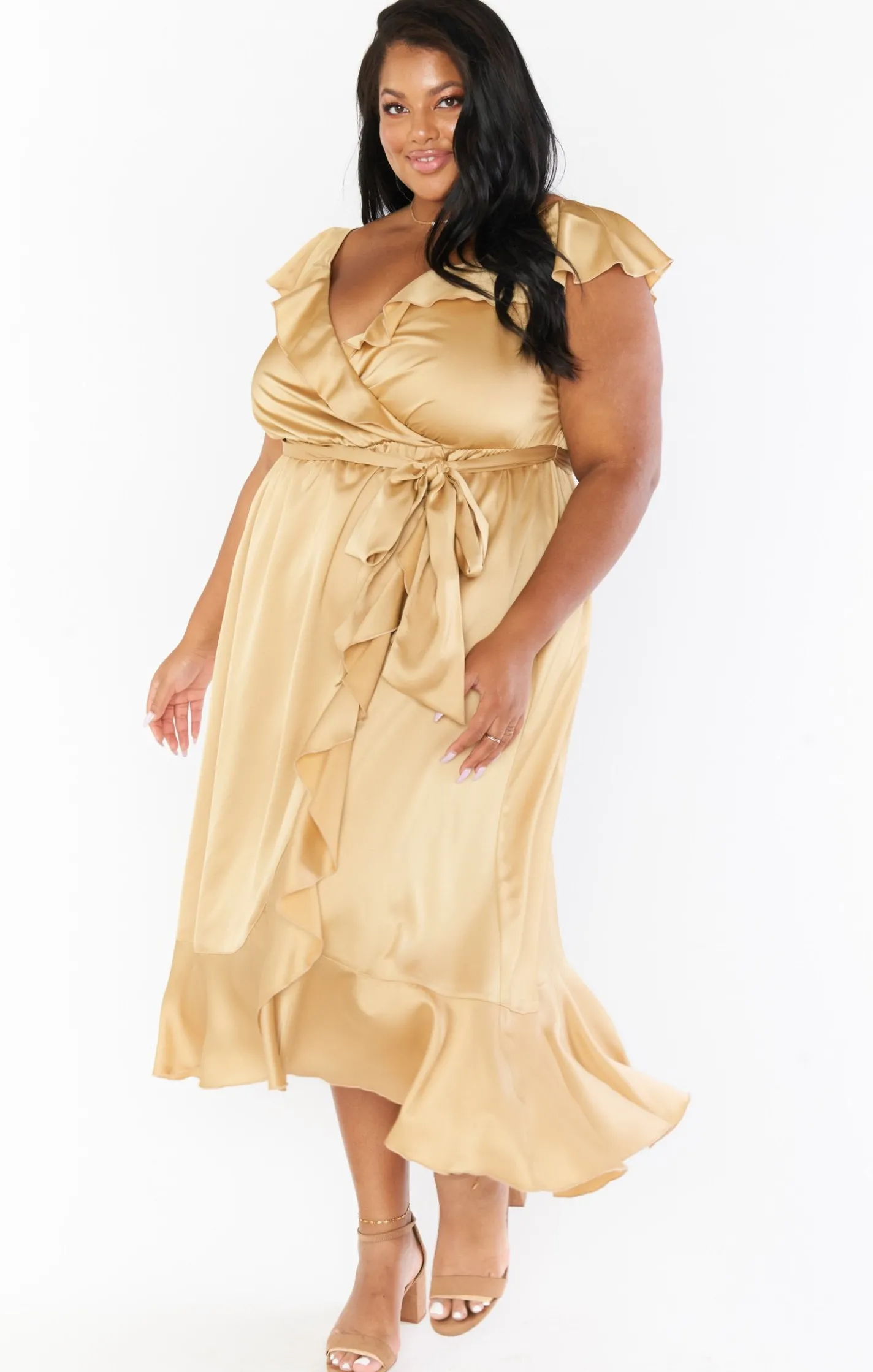 Kids Show Me Your Mumu Samantha Ruffle Wrap Dress