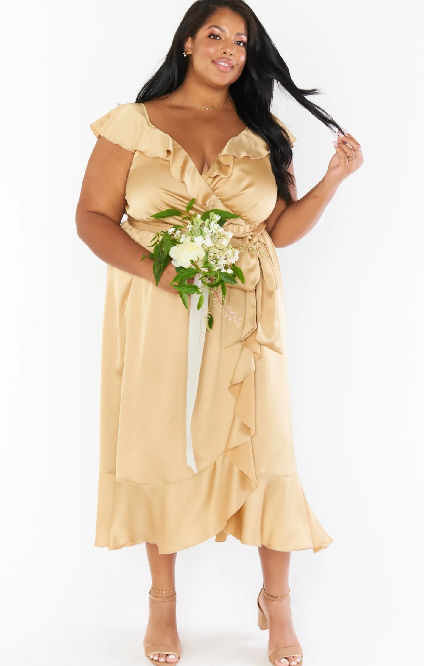 Kids Show Me Your Mumu Samantha Ruffle Wrap Dress