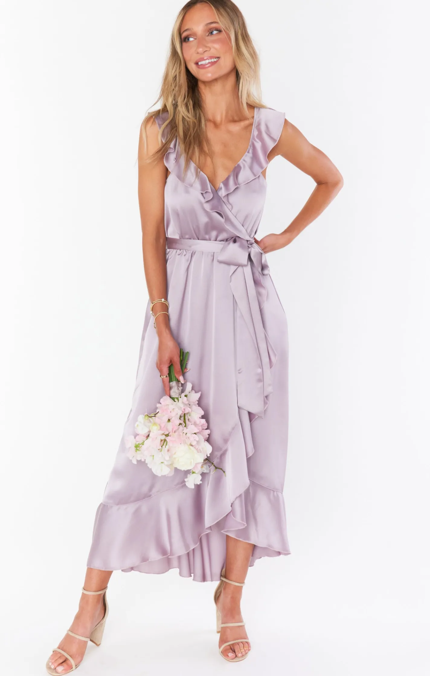 Kids Show Me Your Mumu Samantha Ruffle Wrap Dress